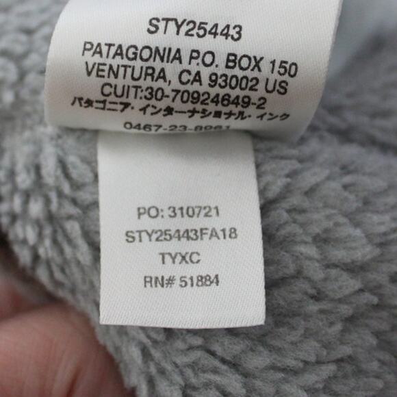 Patagonia Women's Re-Tool T-Snap Fleece Pullover Sweater Gray White 25443 Small - Picture 7 of 7